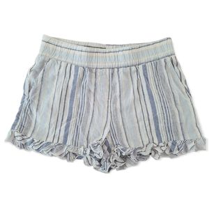 Drew Adorable Striped Shorts With Ruffles and  Pockets